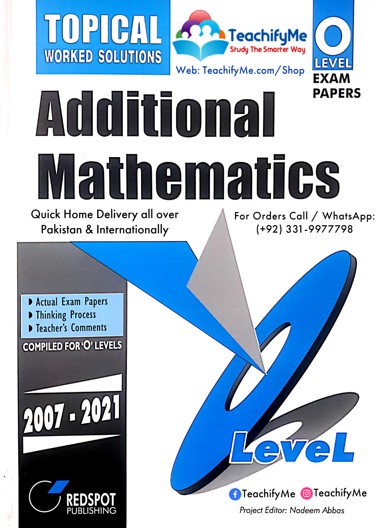 O Level Additional Mathematics Topical- Redspot 2024 Edition - TeachifyMe