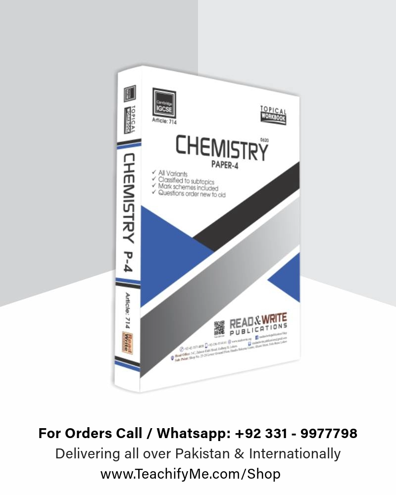 Cambridge IGCSE Chemistry (0620) Paper 4 Topical Past Papers with Mark ...